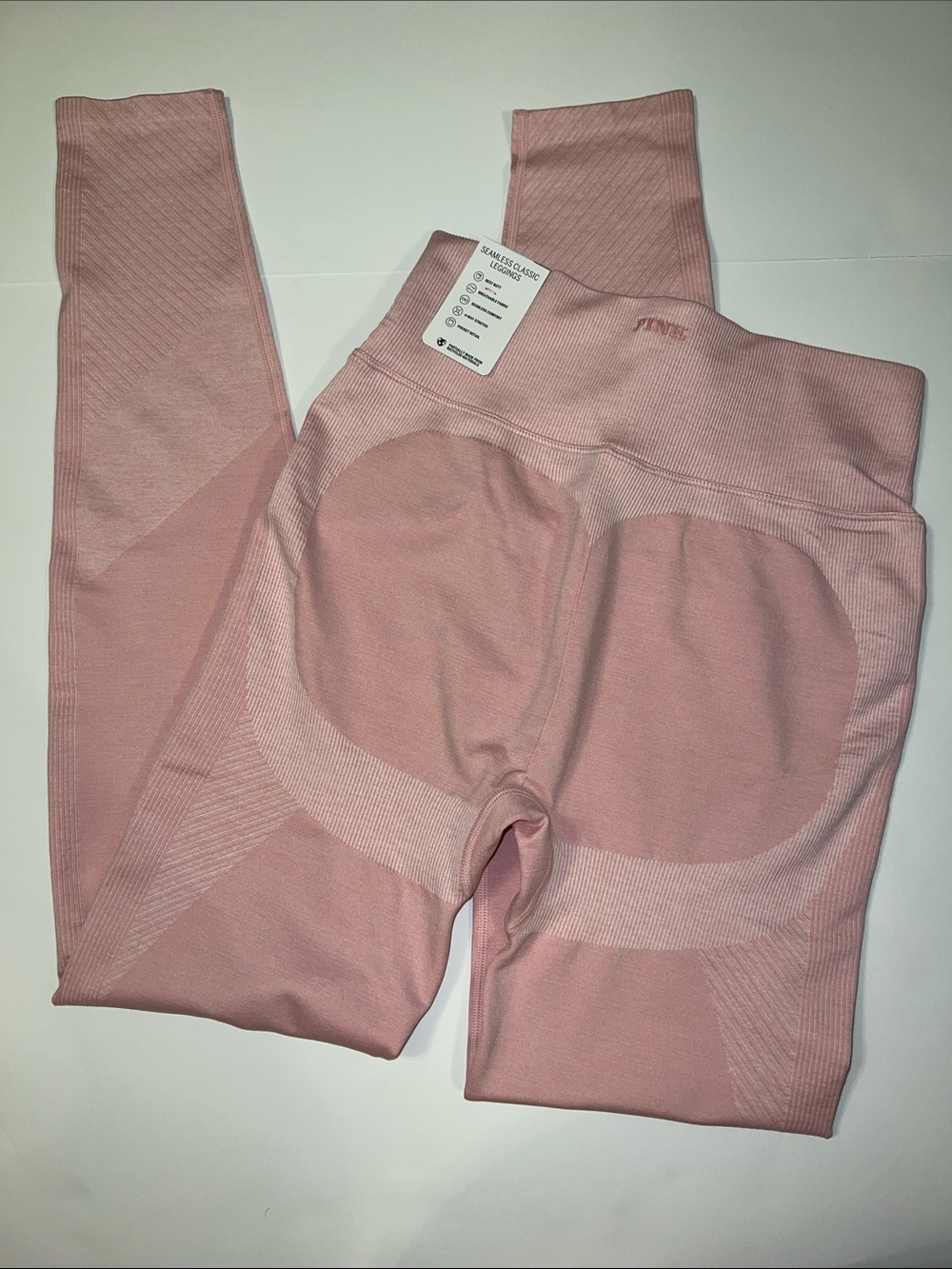 PINK Victoria's Secret Seamless Light Pink Leggings M Long 29” inseam High Rise